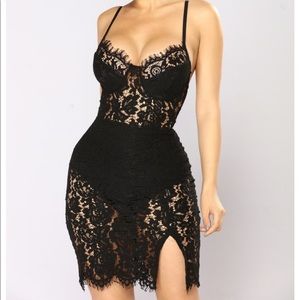 Black lace dress